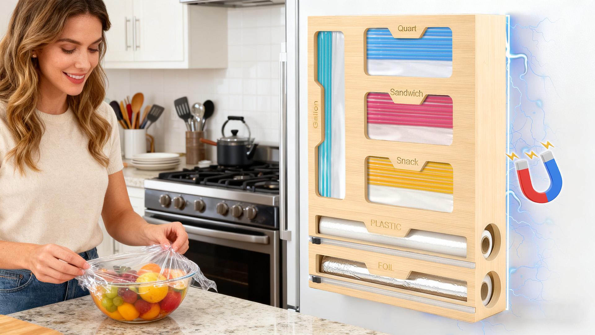 Amazon.com: BSHSPX Magnetic Storage Bag Organizer 6 In 1 Ziplock